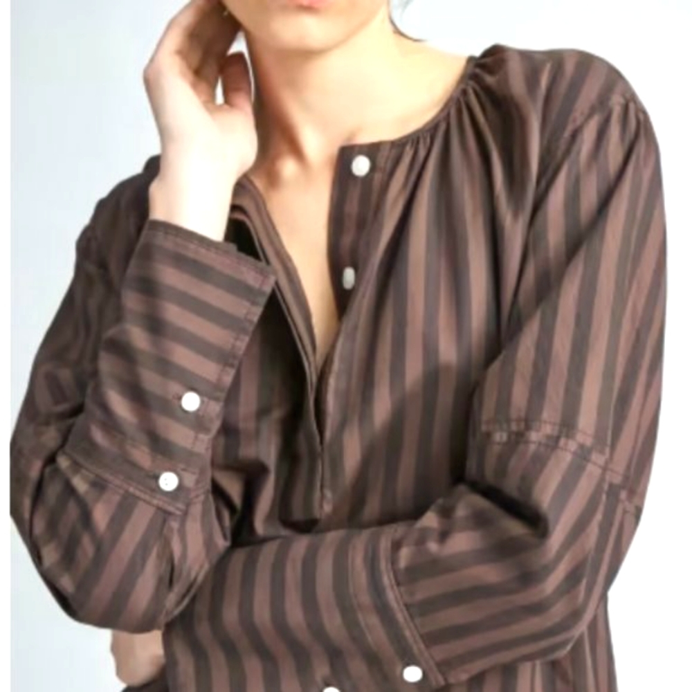 Everlane The Silky Cotton Balloon Sleeve Top nwt